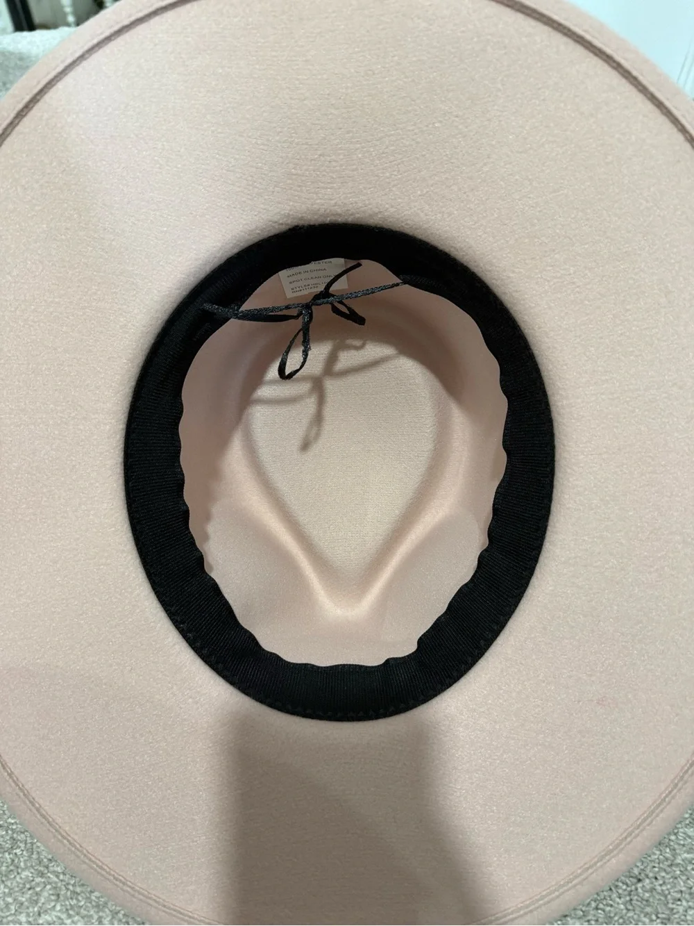 Women's Blush Pink Felt Fedora Hat